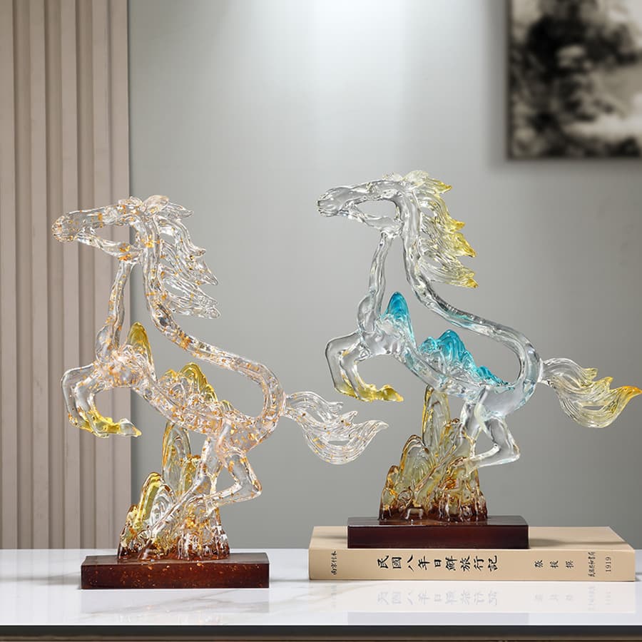 Immediately successful decoration imitation crystal glass living room entrance wine cabinet desktop decoration opening gift light luxury high-end