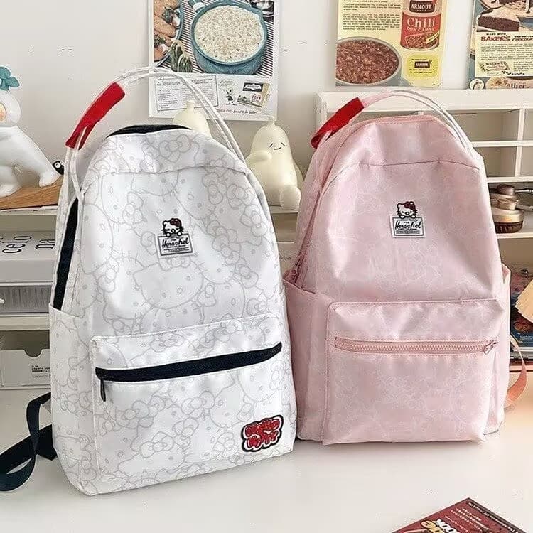 Cross-border kt cat small fresh contrasting color backpack girl ins color matching casual versatile backpack junior high school student school bag