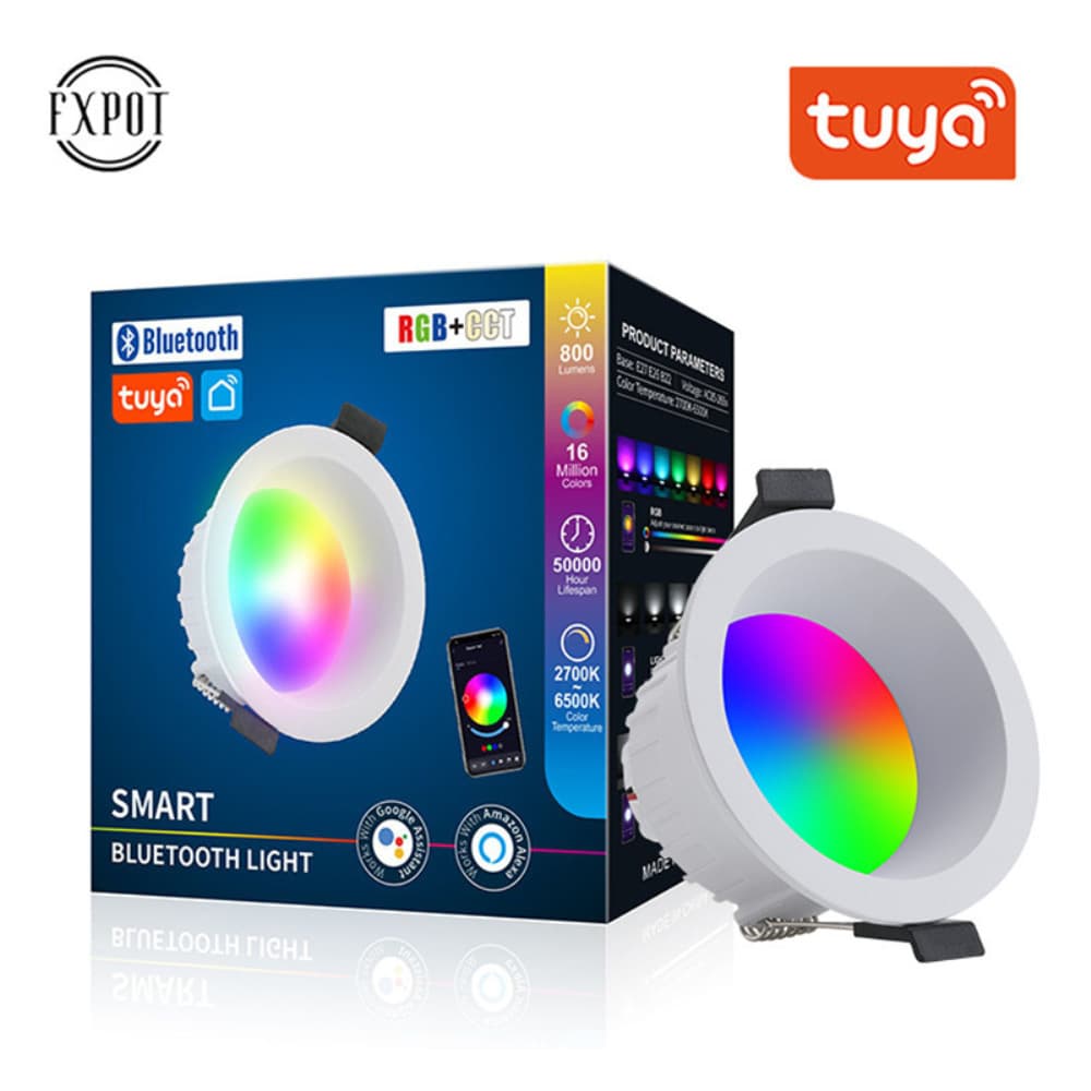 Tuya Smart LED High Brightness Downlight Tuya Bluetooth Direct Connect No Network Required Can Form Mesh