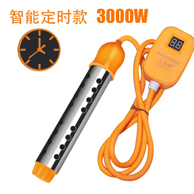 Stainless Steel Thermostatic Heating Tube with Light, Timed Shut-off, Fast Water Heater Stick with Auto Power-off