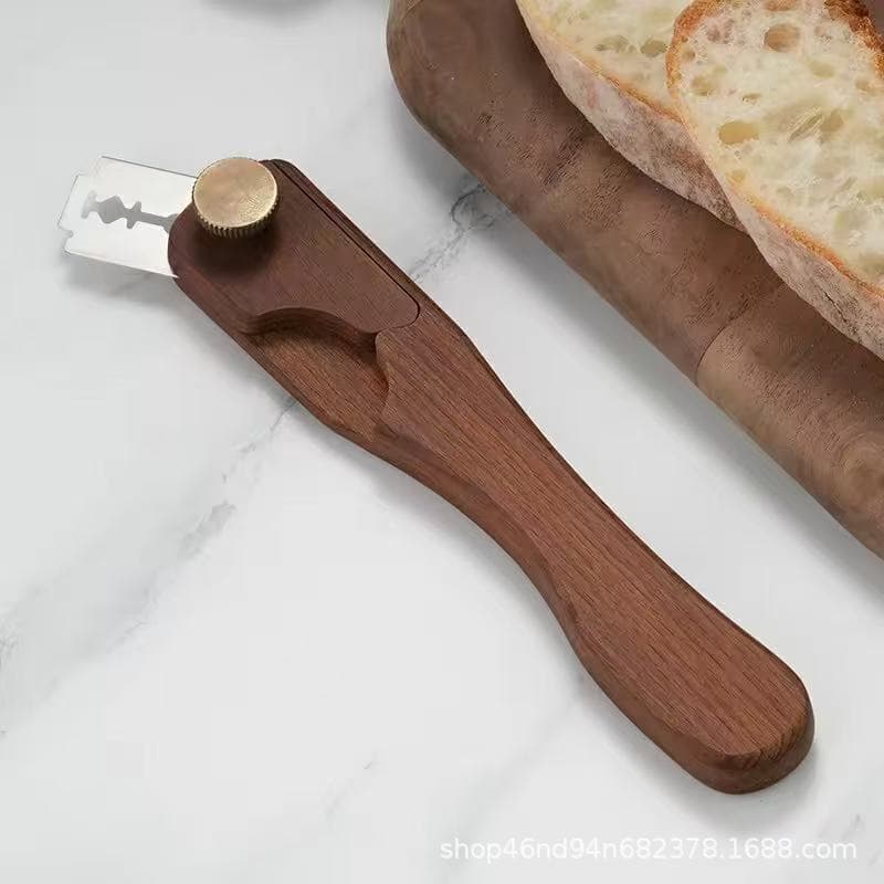 New handle wooden bread cutting retractable wooden pull flower knife spit judicial stick solid wood trimming knife wood art