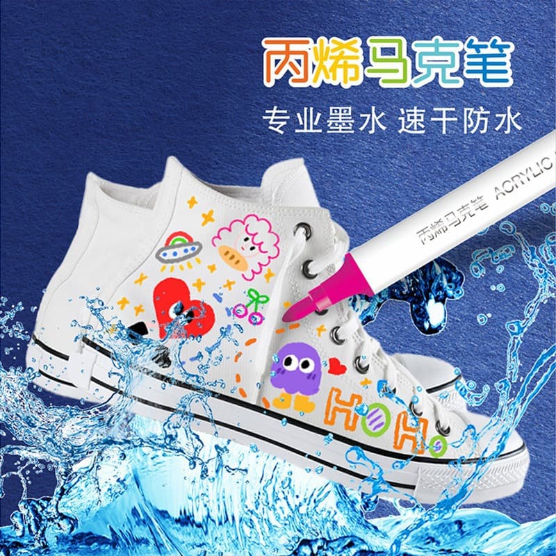New Large Capacity Single-Tip Acrylic Marker Pen Waterproof Non-Fading Hand-Painted Graffiti Pen Art Paint Pen Watercolor Pen