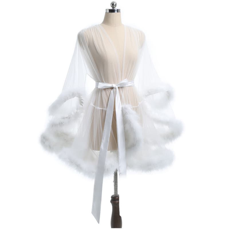 Cross-Border Hot Selling Wholesale Lingerie, Fringed Hollow Out Mesh Plus Size Sleep Dress, Factory Direct