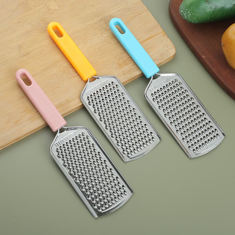 New Multifunctional Stainless Steel Cheese Grater with Hand Guard, Kitchen Vegetable Cutting Tool, Cheese and Ginger Grinder, Factory Direct Sale