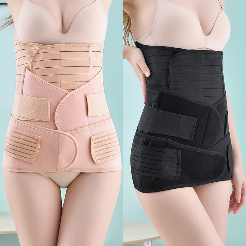 Reinforced Postpartum Tummy Wrap 3-Piece Set, Breathable Belly Band for Vaginal and C-Section Delivery, Factory Direct