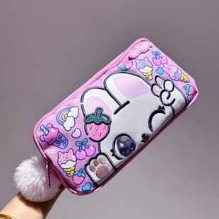 Australia Smiggle brand double-layer pencil case pink rabbit multifunctional storage pen case student stationery box unicorn