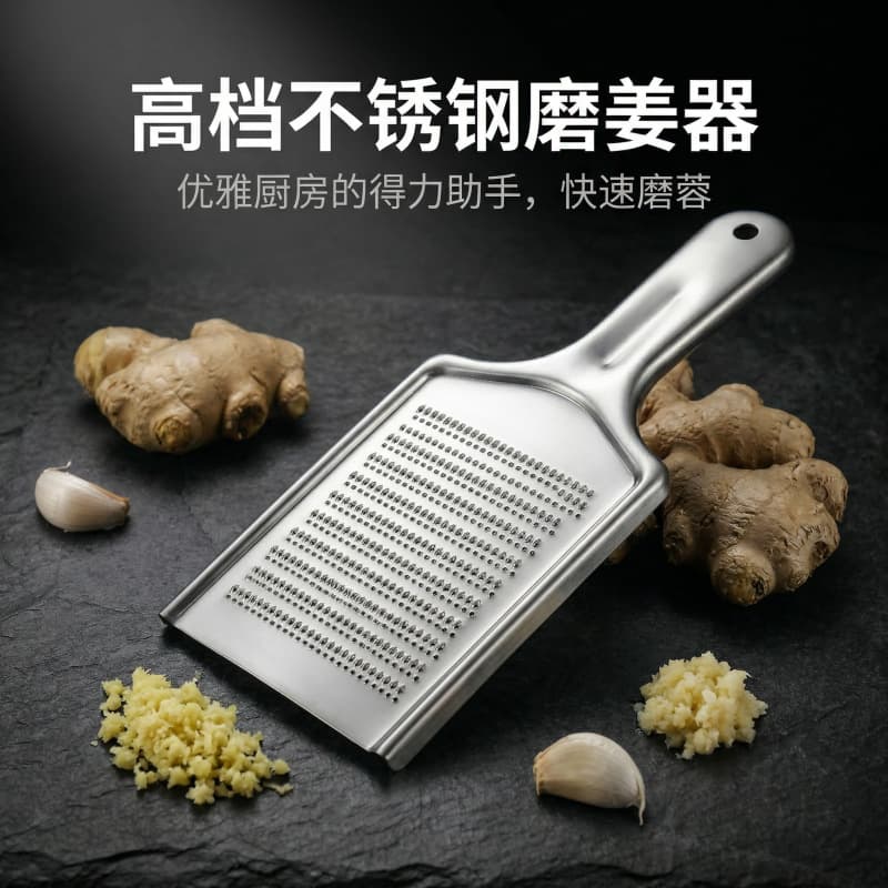 Stainless steel grinding plate for grinding ginger, grinding garlic, rubbing ginger juice, manually pounding garlic, mashed potatoes, Japanese grinding board