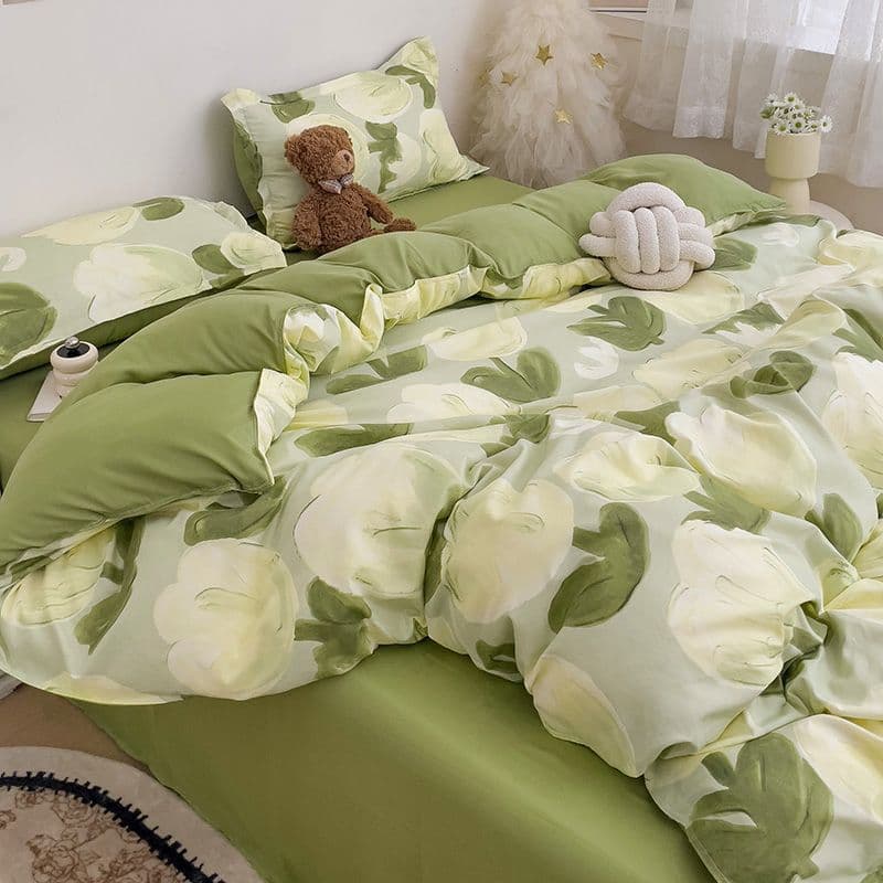 Single Duvet Cover 150x200x230 Duvet Cover Pillowcase Student Dormitory Single Cartoon Home Use Double Pure Washed Cotton