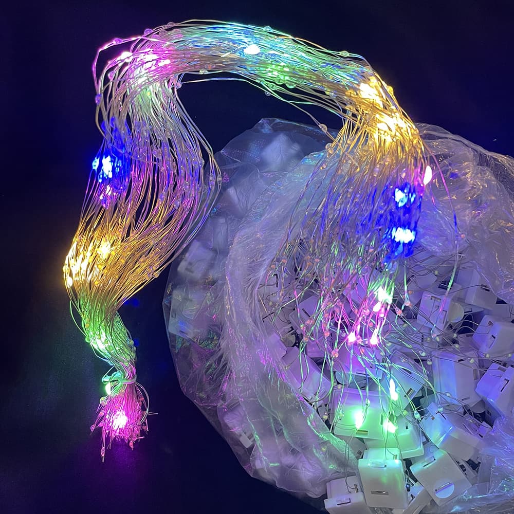 LED String Small Lights for Bouquets with 3-Speed Adjustment Color Lights Flower Gift Box Cake Decoration Strip Button Light Tape