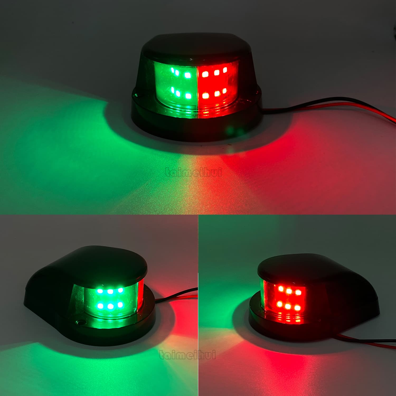 In Stock Cross-border Yacht Light 12LED Boat Light Warning Light Navigation Light Red Green Signal Light Yacht Accessories