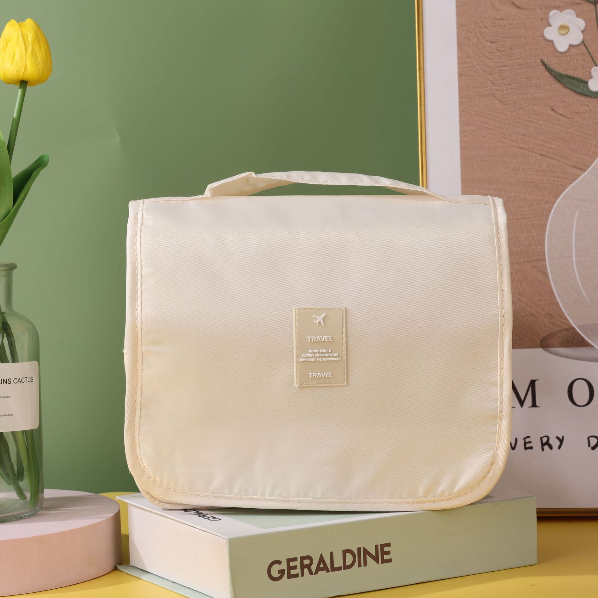 New Twill Hook Toiletry Bag Travel Portable Handheld Cosmetic Bag Large Capacity Waterproof Storage Bag Factory Wholesale