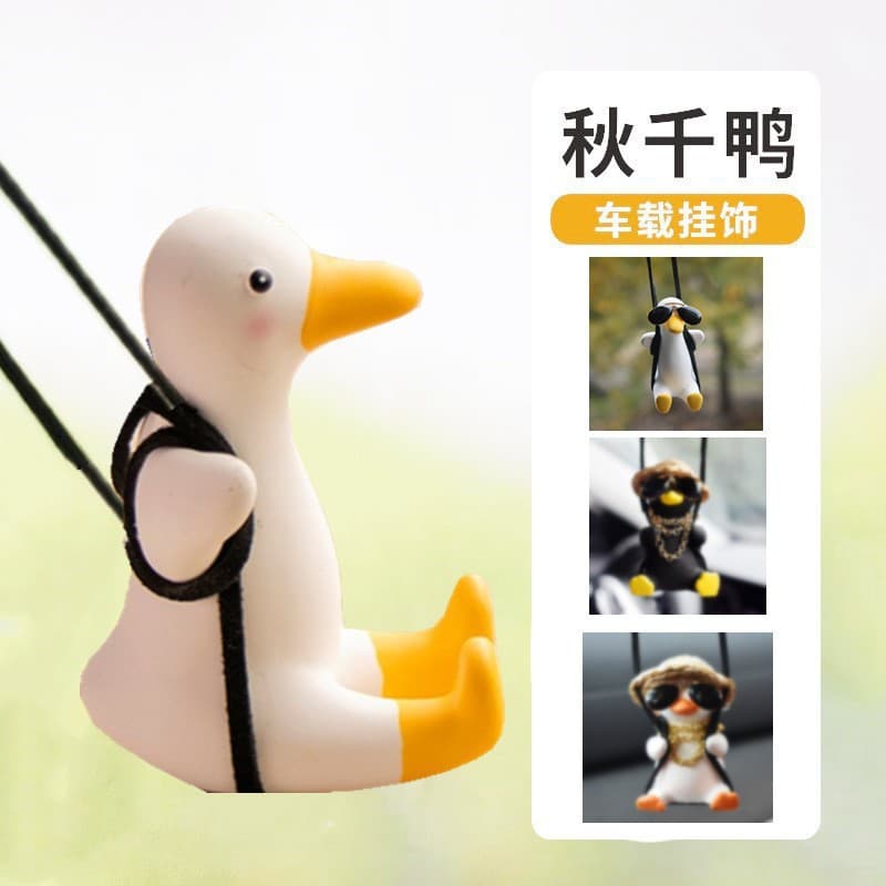 Cross-border Car Hanging Ornament Swing Duck Car Hanging Decoration Essential Car Accessory Interior Decor