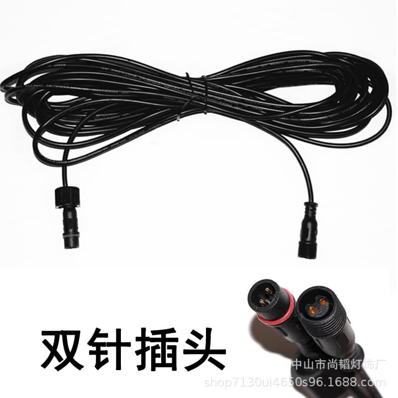 Outdoor solar light extension 5m/10m, with connectors at both ends, solderless wiring, copper core light strip.