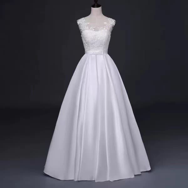 Little Evening Dress Women's 2026 New Banquet Socialite Elegant Dress Satin White French Collar Light Wedding Gown