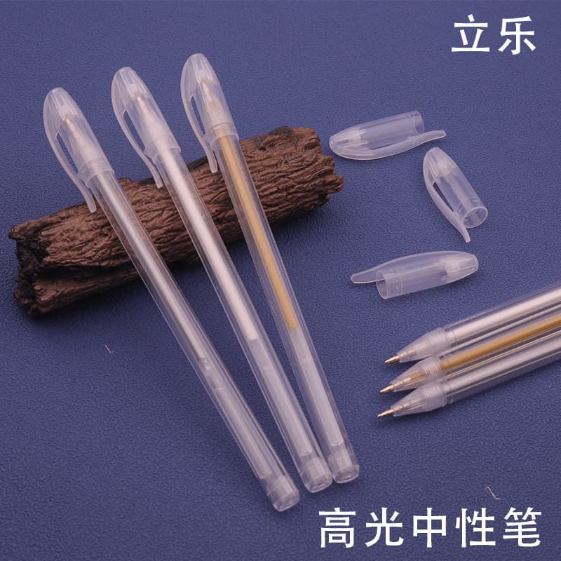 Cross-Border White Highlighter Pens Art-Specific Gold Pens Student DIY Planner Pens Ins High Aesthetic Highlighters Wholesale