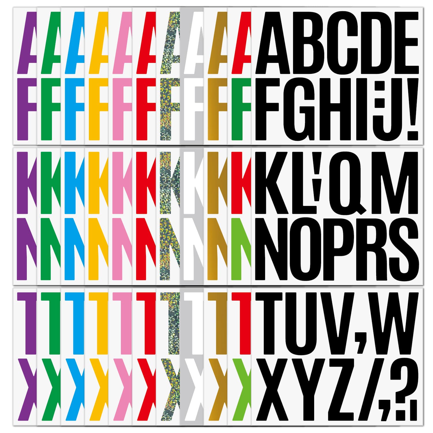 3-Inch Alphanumeric Stickers for Mailbox, Car, Waterproof, Large Letter Stickers