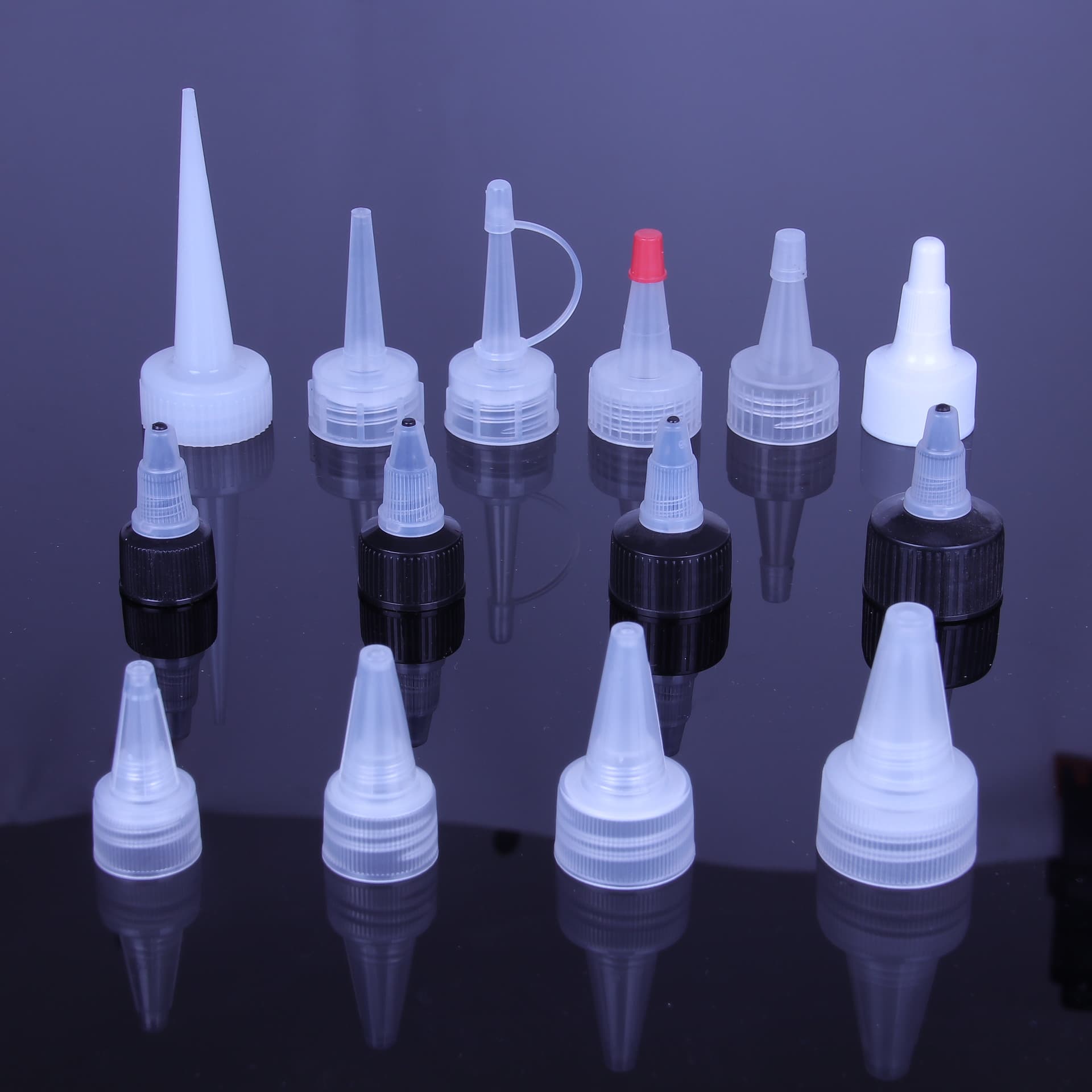 Pointed Cap Plastic Packaging Perm Solution Cap 18-Tooth 20-Tooth 24-Tooth 28-Tooth Perm Solution Cap
