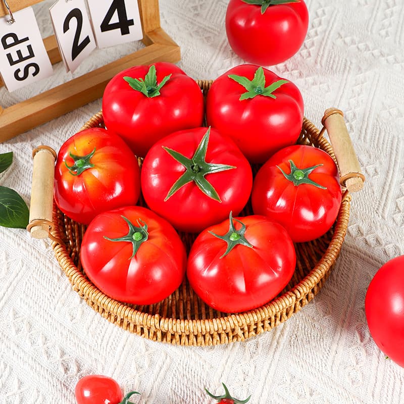 Simulated tomato models in stock wholesale, foam tomatoes high-simulation food tomato models for children's teaching aids