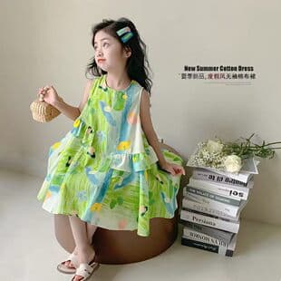 Baby Girl Dress, Toddler Dress for 1-3 Years, Sweet Princess Sleeveless Dress