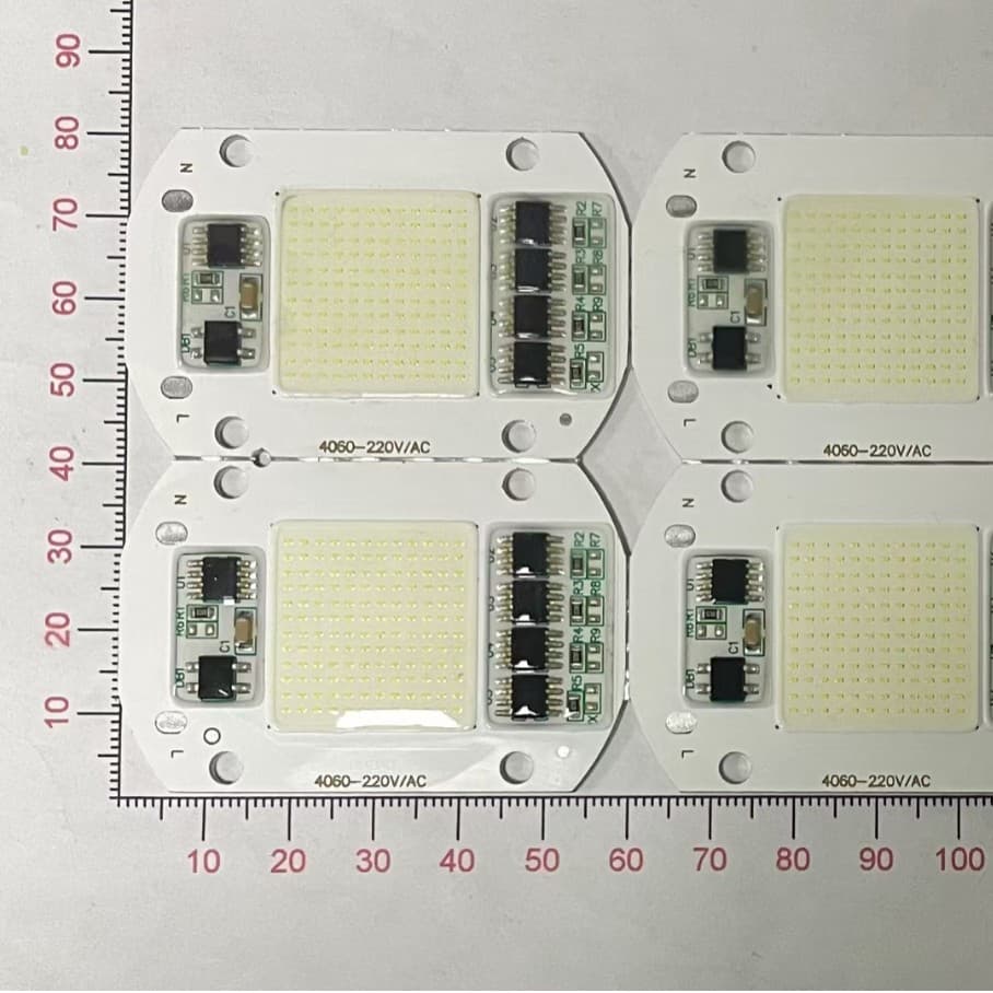 220V linear integrated COB light source flip-chip 50W size 4060 aluminum substrate 1.4