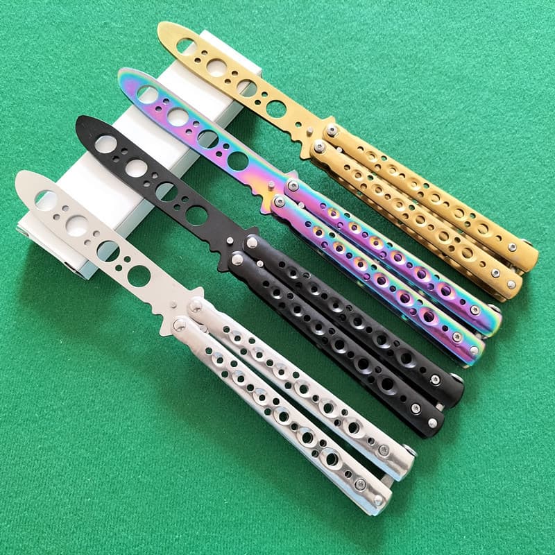 Dejia Factory Wholesale Butterfly Knife CSGO Butterfly Practice Flipping Knife Outdoor Knife Folding Knife Display Knife Unsharpened