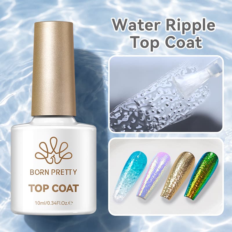 Born Pretty Cross-Border New Nail Art Water Ripple Sealing Gel, No-Wipe Self-Forming Functional Nail Polish Gel