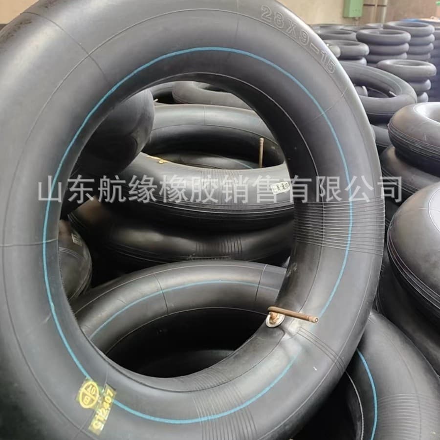 6.50-10 Forklift Inner Tube High Tensile Strength, Thickened Natural Butyl Inner Tube, Sizes 28*9-15, 700-16, 23.5-25