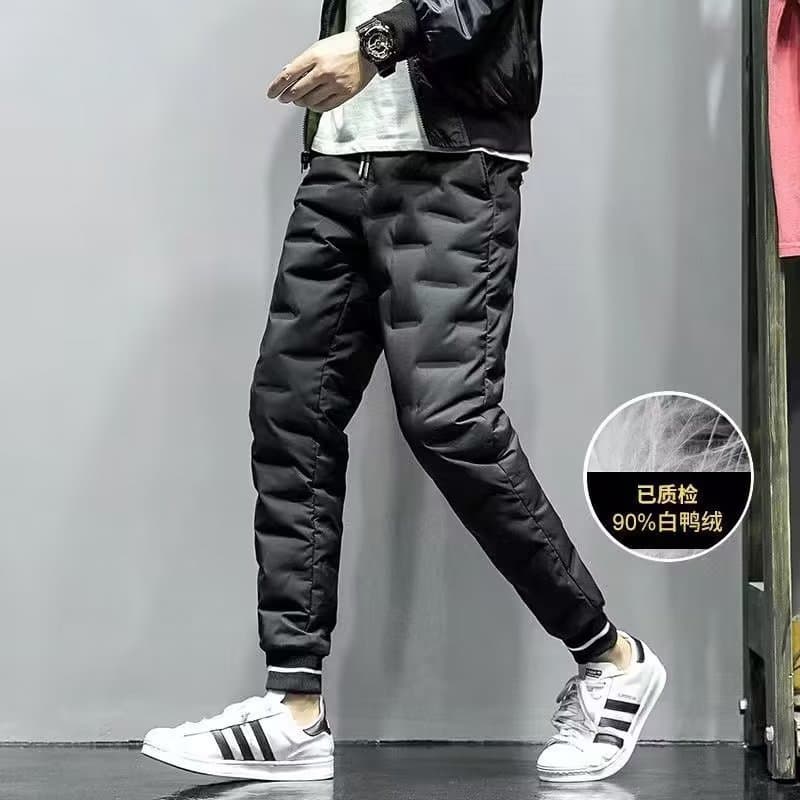 Cross-border cotton pants for men, waterproof and snowproof, youth fleece-lined thickened warm snowfield fashion storm pants for autumn and winter outerwear.