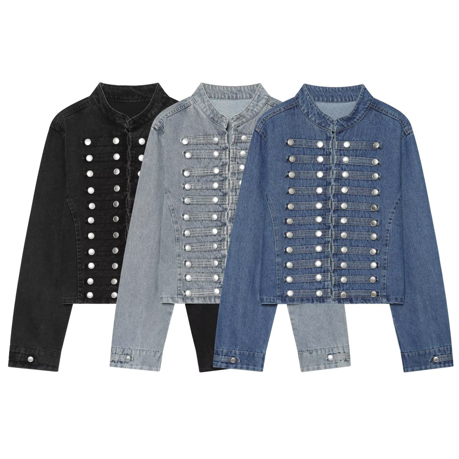 ZR Wholesale for Export, European & American Style Women's Fashion, Trendy Versatile Slim-Fit Denim Jacket 0695274 405