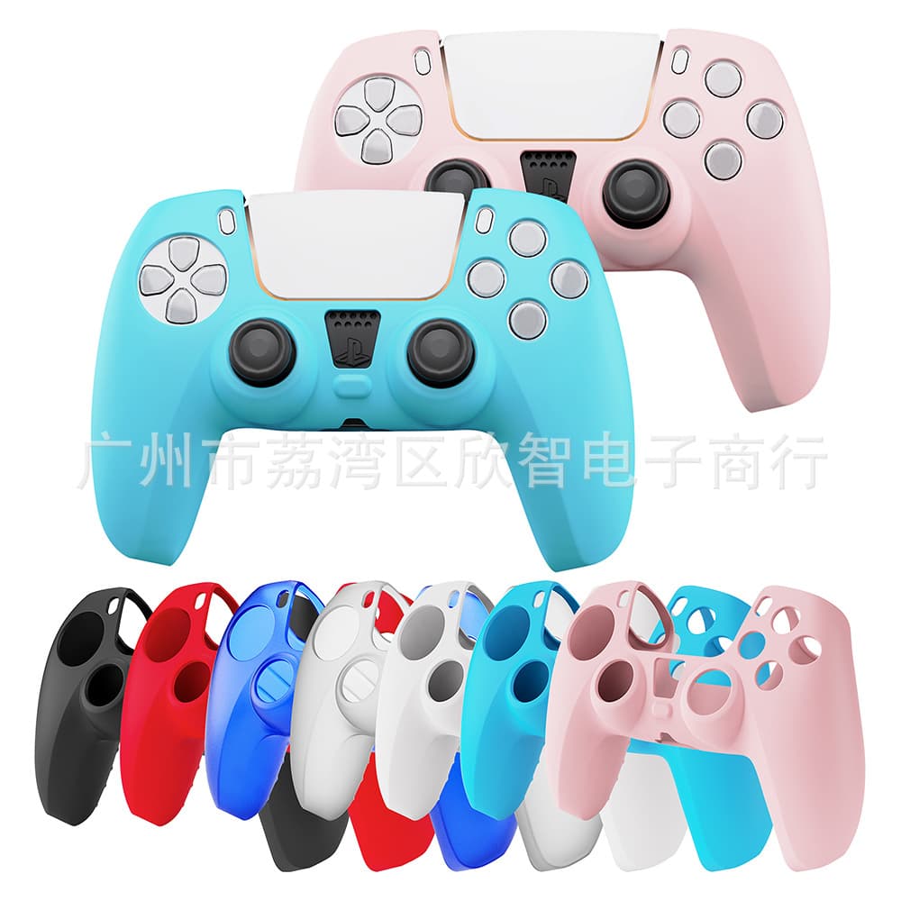 In Stock PS5 Controller Silicone Case PS5 Controller Silicone Protective Cover PS5 Game Controller Protective Shell with Spray Paint