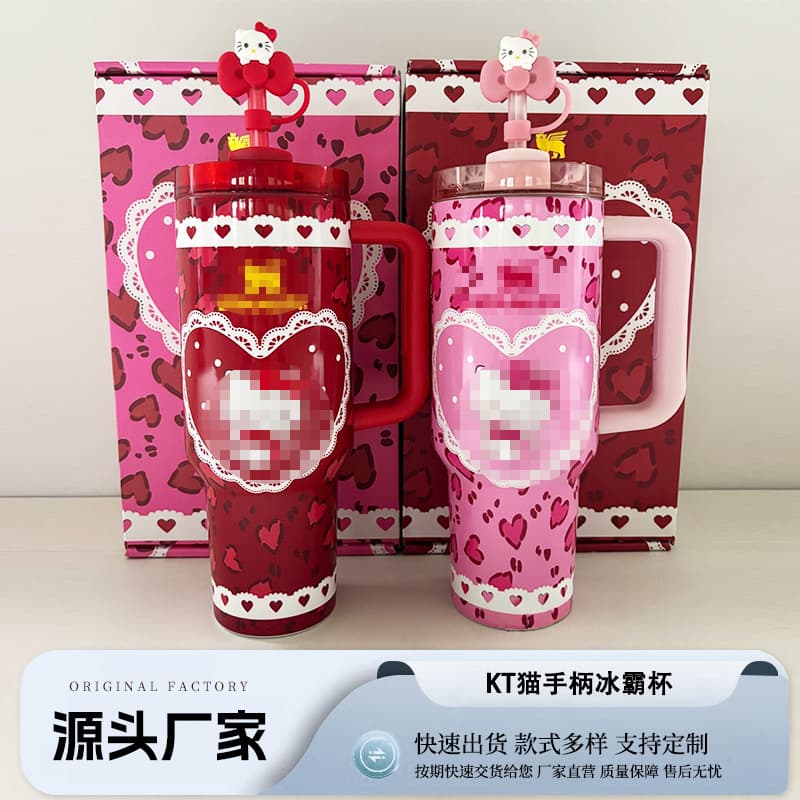 Cartoon Cute Handle Ice Master Cup 304 Stainless Steel Insulated Cup Cartoon Large Capacity Car Water Cup Source Factory