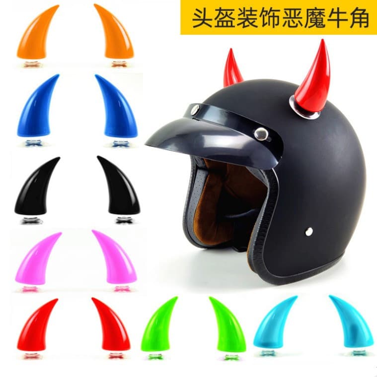 Personalized car decoration 3D stereoscopic anti-collision car roof suction cup bull horn motorcycle helmet horns devil horn decorative stickers