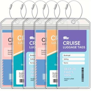 Royal Caribbean Cruise PVC Luggage Tag Protector, Waterproof Baggage Label Card Holder, Cruise Identification Tag