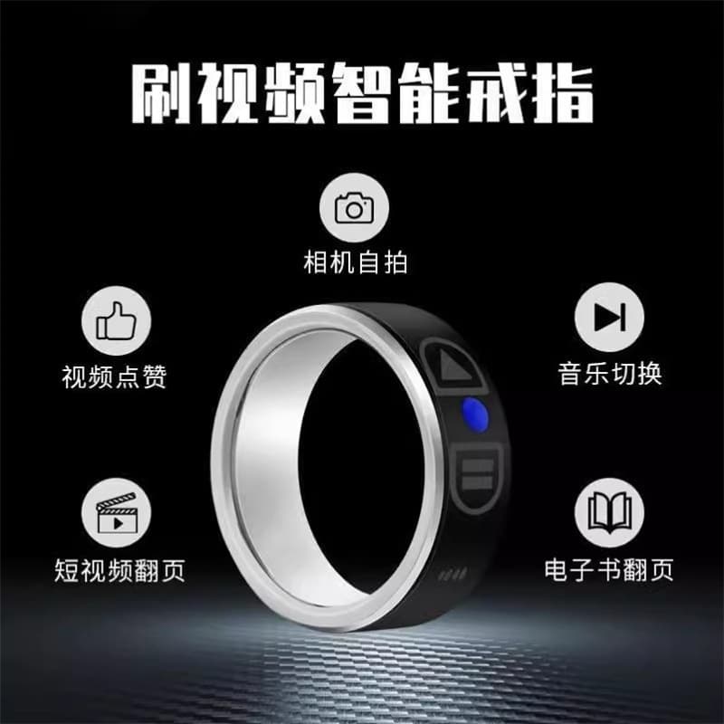 Portable Bluetooth Smart Ring Remote Controller Electronic Book like Button Selfie Ring Convenient Miniature Electronic Device