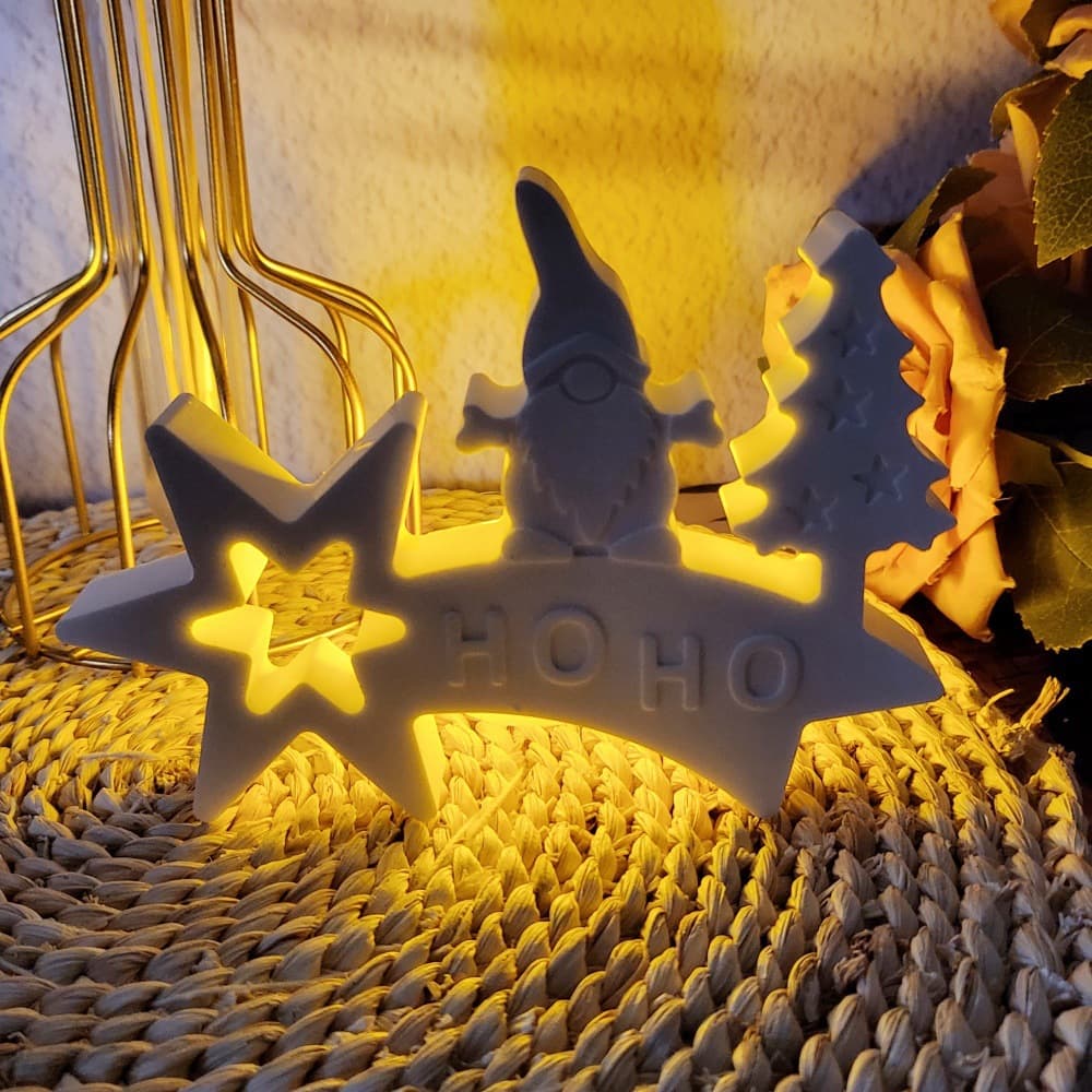 S1012 Star Santa Claus Ornament Decoration Cement Plaster Mold DIY Silicone Mold