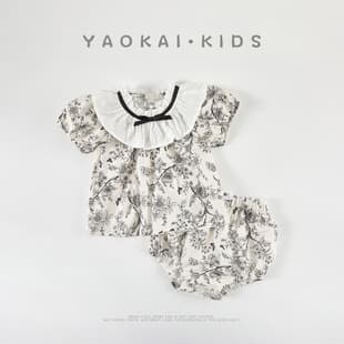 Summer 2026 Newborn Chinese Style Set Baby Girl Birthday Full Moon New Chinese Style Two-Piece Romper