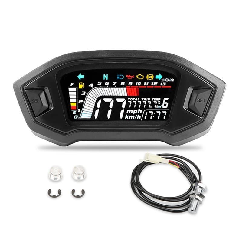 Motorcycle Modification Parts Mini Monkey Multi-function LCD Instrument HD VA Screen Instrument Odometer Fuel Gauge