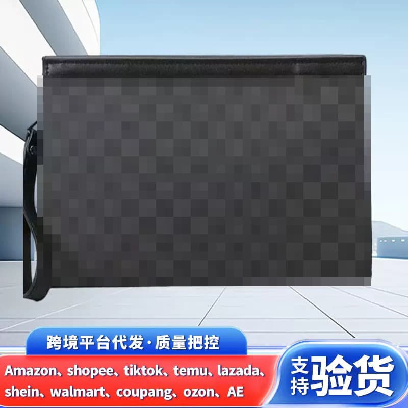 Men's Large Capacity Casual Handbag Stylish Business City Simple PVC Breathable Pure Color Daily Match Handheld Clutch Bag