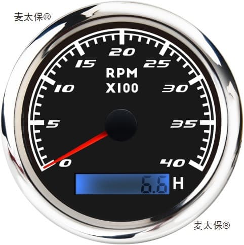85mm pointer tachometer universal for cars, boats, engines, flywheel gear speed, engineering machinery by Metabo