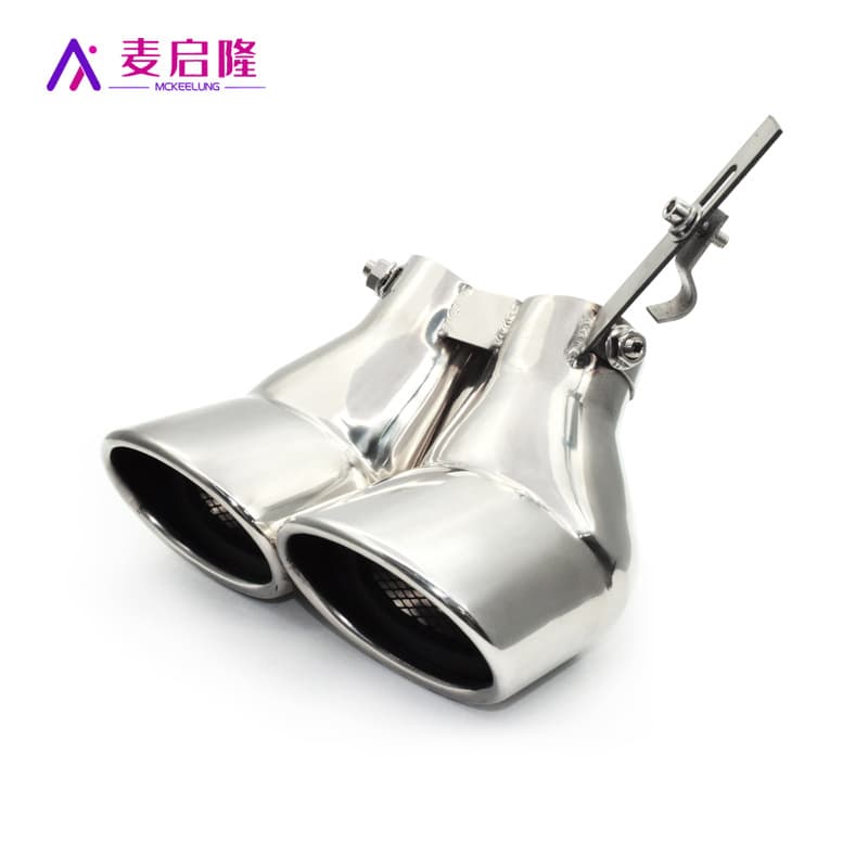 Stainless Steel Exhaust Tailpipe Trim for Mercedes-Benz W203 C200 Car Modification, Dedicated Tail Tip Decoration