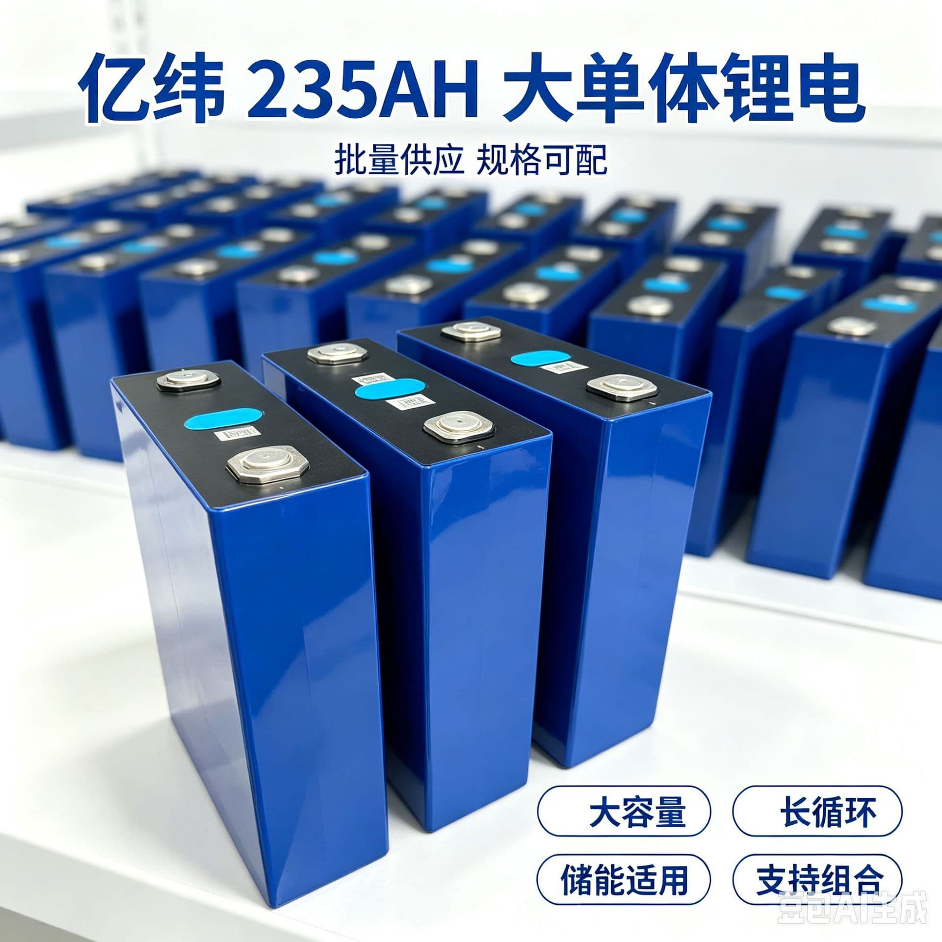 3.2V EVE 235AH LiFePO4 Prismatic Aluminum Shell Large Single Cell Power Energy Storage Lithium Battery Grade A Export Cell