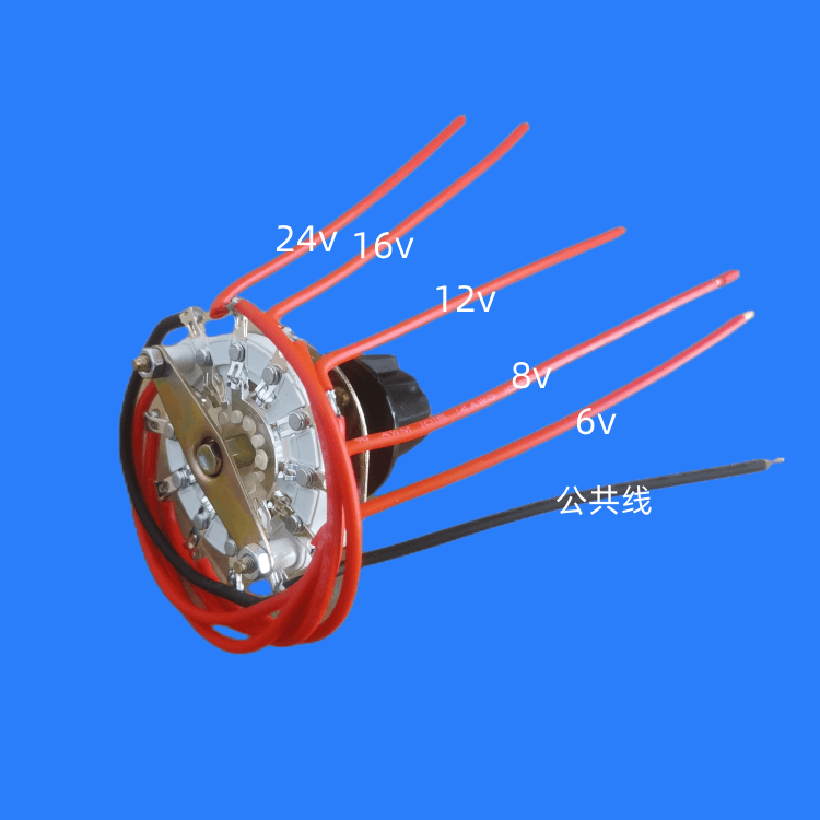 5-speed adjustable switch, 6V/8V/12V/16V/24V rotary voltage regulator, coil type battery charger