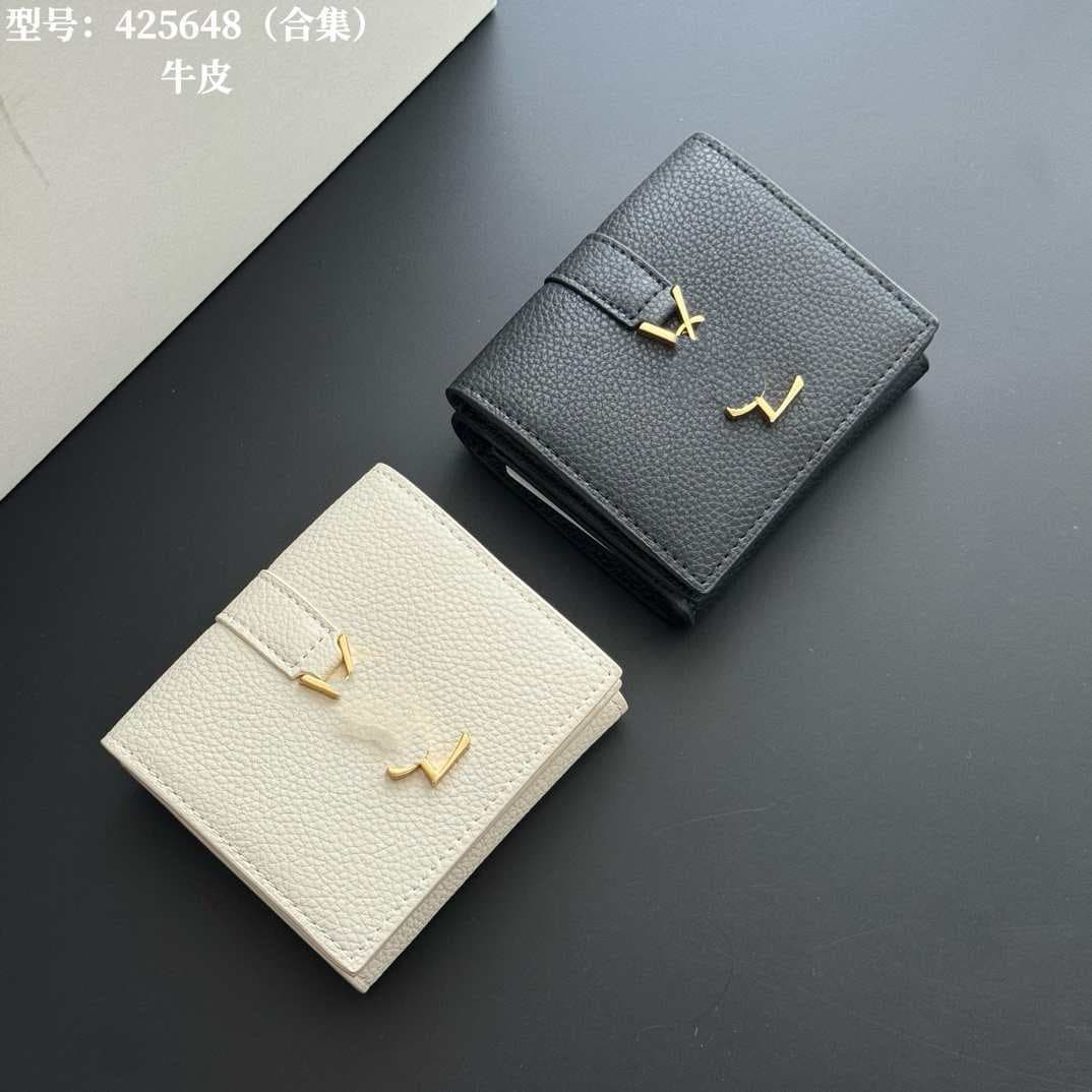Yangshulin Genuine Leather Short Wallet Cross-border New Style Tri-fold Wallet Money Clip Three-in-one ID Holder Card Case Coin Purse