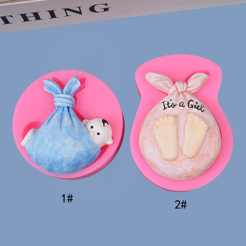 Baby Footprint Silicone Mold for Chocolate, Fondant Decoration, DIY Resin Ornaments