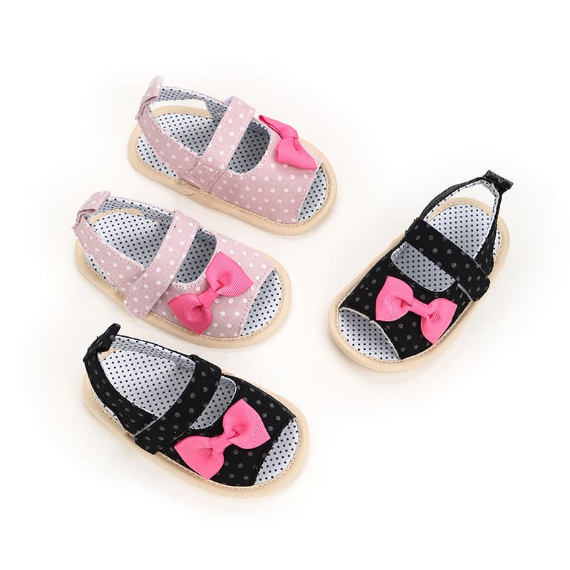Spring Summer Baby Girl Casual Soft Cloth Sole Shoes 0-18 Months Baby Double Velcro Walking Shoes Baby Sandals
