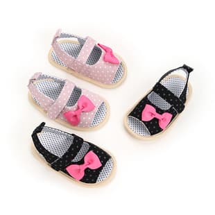 Spring Summer Baby Girl Casual Soft Cloth Sole Shoes 0-18 Months Baby Double Velcro Walking Shoes Baby Sandals