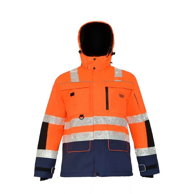 High-Quality Autumn/Winter Thickened Reflective Cotton Jacket for Traffic, Road Administration, and Construction Warmth Reflective Protective Workwear Jacket