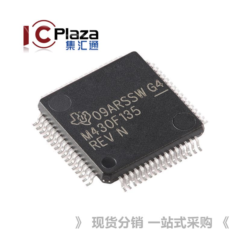 MSP430F135IPMR LQFP-64 chip, 16-bit microcontroller, 8MHz.