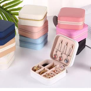 PU Jewelry Storage Box Factory Earring Necklace Packaging Organizer Home Ring Portable Jewelry Case