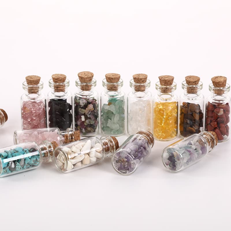 Factory direct sales of amethyst gravel drift bottle mineral specimens and irregular semi-precious glass wishing bottles wholesale